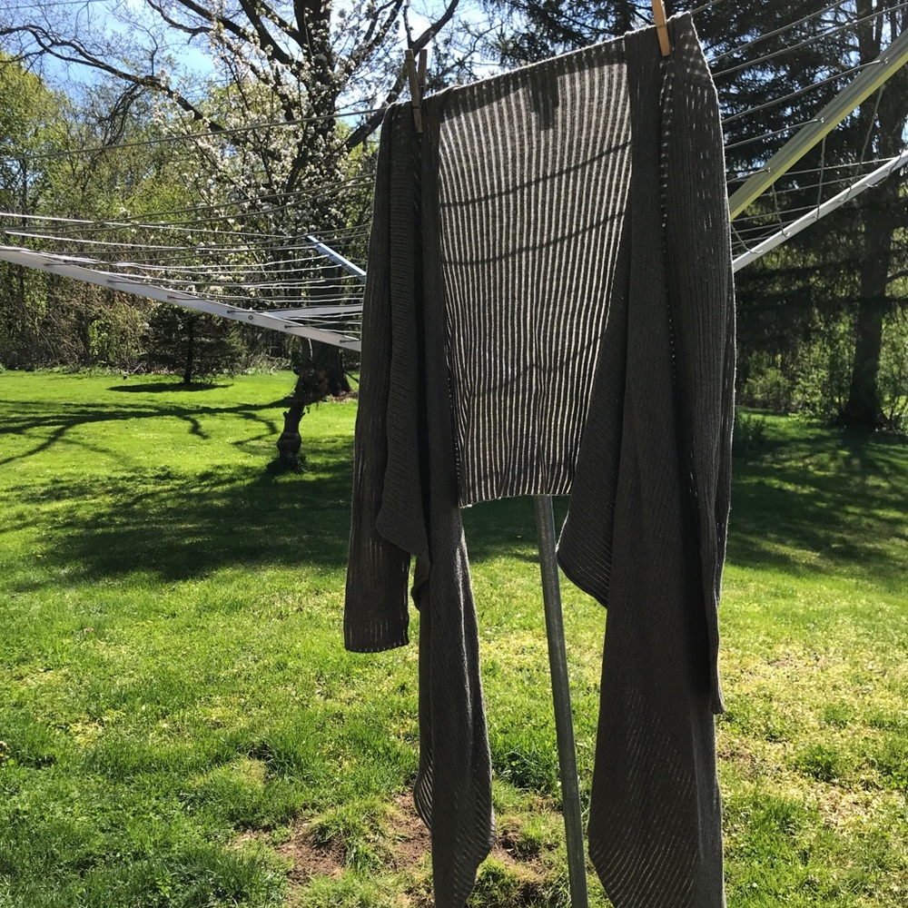Soft grey knit cardigan
